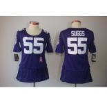 nike women nfl jerseys baltimore ravens #55 suggs purple[breast cancer awareness]