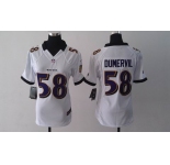 nike women nfl jerseys baltimore ravens #58 elvis dumervil  white[nike]