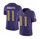 Youth Baltimore Ravens #11 Seth Roberts Limited Purple Rush Vapor Untouchable Football Jersey