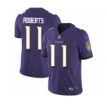Youth Baltimore Ravens #11 Seth Roberts Purple Team Color Vapor Untouchable Limited Player Football Jersey