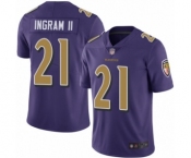 Youth Baltimore Ravens #21 Mark Ingram II Limited Purple Rush Vapor Untouchable Football Jersey