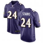 Youth Baltimore Ravens #24 Malaki Starks Nike Purple Limited Jersey