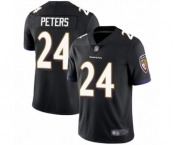 Youth Baltimore Ravens #24 Marcus Peters Black Alternate Vapor Untouchable Limited Player Football Jersey
