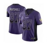 Youth Baltimore Ravens #37 Iman Marshall Limited Purple Rush Drift Fashion Football Jersey