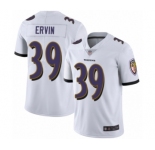 Youth Baltimore Ravens #39 Tyler Ervin White Vapor Untouchable Limited Player Football Jersey