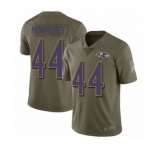 Youth Baltimore Ravens #44 Marlon Humphrey Limited Olive 2017 Salute to Service Football Jersey