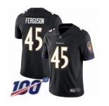 Youth Baltimore Ravens #45 Jaylon Ferguson Black Alternate Vapor Untouchable Limited Player 100th Season Football Jersey