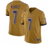 Youth Baltimore Ravens #7 Trace McSorley Limited Gold Inverted Legend Football Jersey