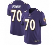 Youth Baltimore Ravens #70 Ben Powers Purple Team Color Vapor Untouchable Limited Player Football Jersey
