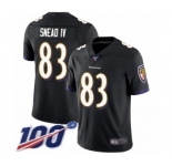 Youth Baltimore Ravens #83 Willie Snead IV Black Alternate Vapor Untouchable Limited Player 100th Season Football Jersey