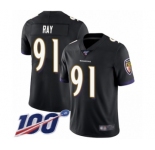 Youth Baltimore Ravens #91 Shane Ray Black Alternate Vapor Untouchable Limited Player 100th Season Football Jersey
