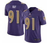 Youth Baltimore Ravens #91 Shane Ray Limited Purple Rush Vapor Untouchable Football Jersey