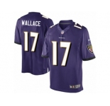 Youth Nike Baltimore Ravens #17 Mike Wallace Limited Purple Team Color NFL Jersey