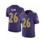 Youth Nike Baltimore Ravens #26 Matt Elam Limited Purple Rush NFL Jersey