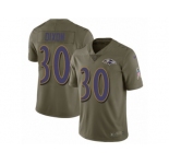 Youth Nike Baltimore Ravens #30 Kenneth Dixon Limited Olive 2017 Salute to Service NFL Jersey
