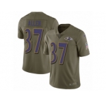 Youth Nike Baltimore Ravens #37 Javorius Allen Limited Olive 2017 Salute to Service NFL Jersey