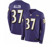 Youth Nike Baltimore Ravens #37 Javorius Allen Limited Purple Therma Long Sleeve NFL Jersey