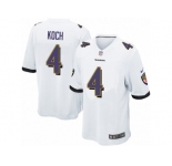 Youth Nike Baltimore Ravens #4 Sam Koch White NFL Jersey