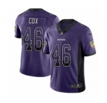 Youth Nike Baltimore Ravens #46 Morgan Cox Limited Purple Rush Drift Fashion NFL Jersey