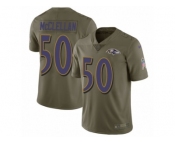 Youth Nike Baltimore Ravens #50 Albert McClellan Limited Olive 2017 Salute to Service NFL Jersey