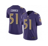 Youth Nike Baltimore Ravens #51 Kamalei Correa Limited Purple Rush NFL Jersey