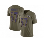 Youth Nike Baltimore Ravens #57 C.J. Mosley Limited Olive 2017 Salute to Service NFL Jersey