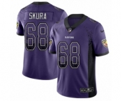 Youth Nike Baltimore Ravens #68 Matt Skura Limited Purple Rush Drift Fashion NFL Jersey