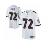 Youth Nike Baltimore Ravens #72 Alex Lewis Limited White NFL Jersey