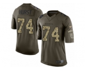 Youth Nike Baltimore Ravens #74 James Hurst Limited Green Salute to Service NFL Jersey