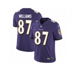 Youth Nike Baltimore Ravens #87 Maxx Williams Vapor Untouchable Limited Purple Team Color NFL Jersey