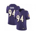 Youth Nike Baltimore Ravens #94 Carl Davis Vapor Untouchable Limited Purple Team Color NFL Jersey