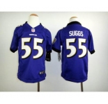 nike youth nfl jerseys baltimore ravens #55 suggs purple[nike]