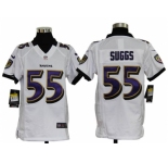 nike youth nfl jerseys baltimore ravens #55 suggs white[nike]