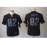 nike youth nfl jerseys baltimore ravens #82 smith black[nike impact limited]
