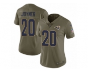 Women Nike Los Angeles Rams #20 Lamarcus Joyner Limited Olive 2017 Salute to Service NFL Jersey