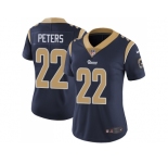 Women Nike Los Angeles Rams #22 Marcus Peters Navy Blue Team Color Stitched NFL Vapor Untouchable Limited Jersey