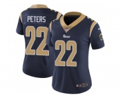 Women Nike Los Angeles Rams #22 Marcus Peters Navy Blue Team Color Stitched NFL Vapor Untouchable Limited Jersey