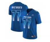 Women Nike Los Angeles Rams #77 Andrew Whitworth Royal Stitched NFL Limited NFC 2018 Pro Bowl Jersey