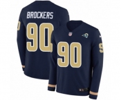 Women Nike Los Angeles Rams #90 Michael Brockers Limited Navy Blue Therma Long Sleeve NFL Jersey
