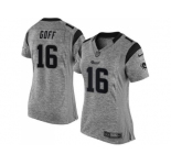 Women Nike St. Louis Rams #16 Jared Goff Gray Stitched NFL Limited Gridiron Gray Jersey