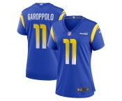Women's Los Angeles Rams #11 Jimmy Garoppolo Royal Stitched Game Jersey