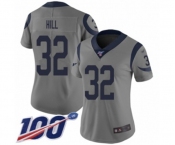 Women's Los Angeles Rams #32 Troy Hill Limited Gray Inverted Legend 100th Season Football Jersey