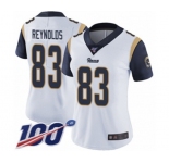Women's Los Angeles Rams #83 Josh Reynolds White Vapor Untouchable Limited Player 100th Season Football Jersey
