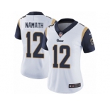 Women's Nike Los Angeles Rams #12 Joe Namath Vapor Untouchable Limited White NFL Jersey