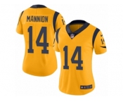 Women's Nike Los Angeles Rams #14 Sean Mannion Limited Gold Rush NFL Jersey