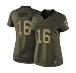 Women's Nike Los Angeles Rams #16 Jared Goff Green Salute to Service NFL Jersey