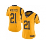 Women's Nike Los Angeles Rams #21 Kayvon Webster Limited Gold Rush NFL Jersey