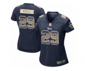 Women's Nike Los Angeles Rams #29 Eric Dickerson Limited Navy Blue Strobe NFL Jersey