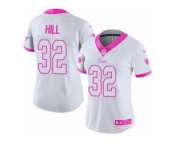 Women's Nike Los Angeles Rams #32 Troy Hill Limited White Pink Rush Fashion NFL Jersey