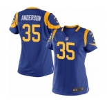 Women's Nike Los Angeles Rams #35 C.J. Anderson Game Royal Blue Alternate NFL Jersey